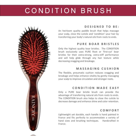 Raincry Condition Bristle Paddle Brush - Picture 4 of 7